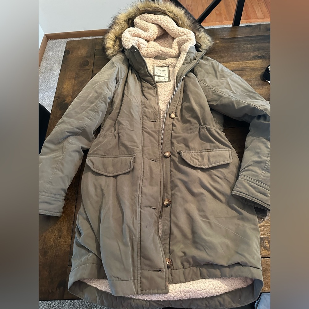 A&F Green Coat
